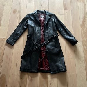 Wilson’s Leather Black Long Jacket